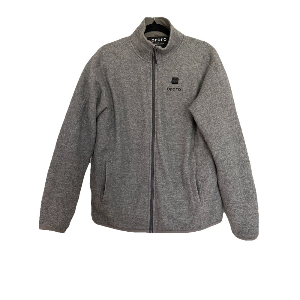 Ororo Gorpcore Heated Jacket Men's M Gray Techwear Outdoor Fleece Zip NO Battery
